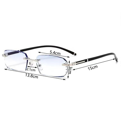 KLASSNUM rimless men's reading glasses, anti-blue light.